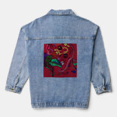 Abstract Moon Galaxy Art  Denim Jacket (Achterkant)