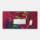 Abstract Moon Galaxy Art Deskmat Bureaumat (Keyboard & Muis)