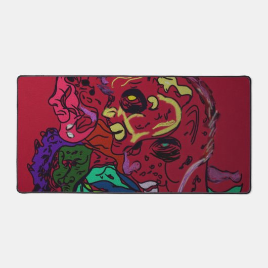 Abstract Moon Galaxy Art Deskmat Bureaumat (Voorkant)