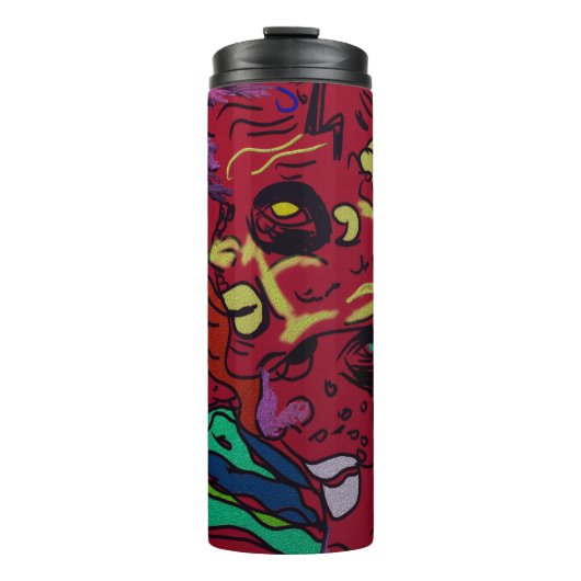 Abstract Moon Galaxy Art Thermal Tumbler Thermosbeker (Voorkant)