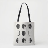 Abstract Moon Phases Wall Art Poster | Minimal Cel Tote Bag (Voorkant)