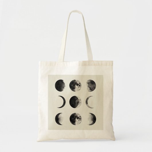 Abstract Moon Phases Wall Art Poster | Minimal Cel Tote Bag (Voorkant)
