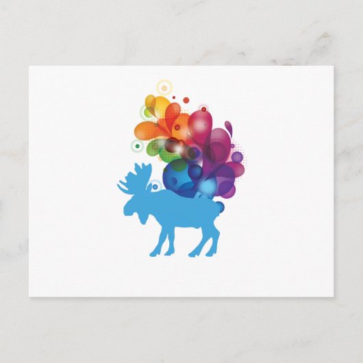 Abstract Moose Briefkaart (Voorkant)