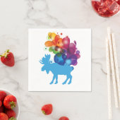 Abstract Moose Paper Napkins Servetten (Insitu)