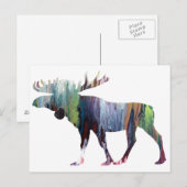 Abstract Moose silhouet Briefkaart (Voorkant / Achterkant)