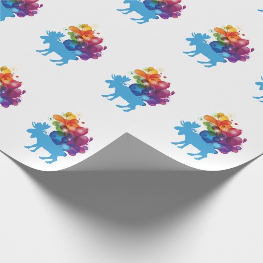 Abstract Moose Wrapping Paper Cadeaupapier (Hoek)