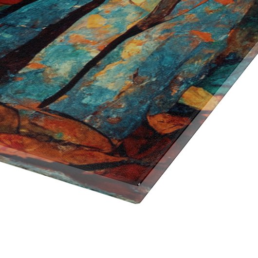 Abstract Mosaic Autumn Forest Snijplank (Hoek)