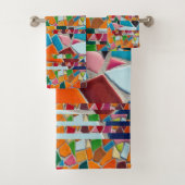 Abstract Mossaic Pattern Bad Handdoek (Insitu)