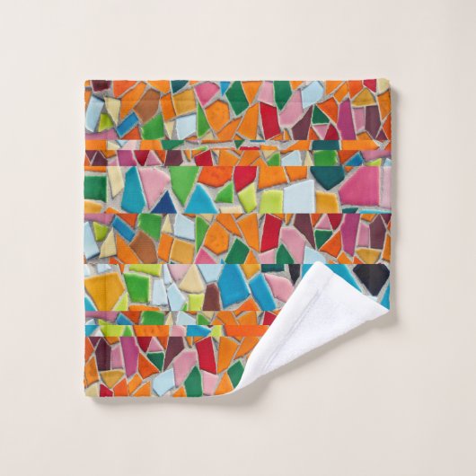 Abstract Mossaic Pattern Bad Handdoek (Wasdoekje)