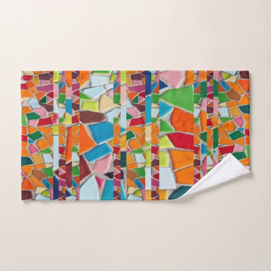 Abstract Mossaic Pattern Bad Handdoek (Handdoek)