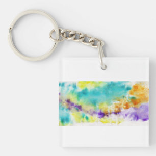 Abstract motief Verf op stof ontwerp Sleutelhanger