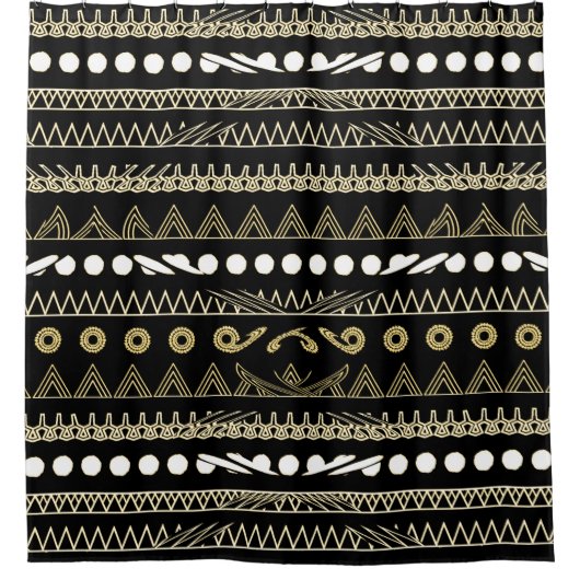 Abstract motif-design met Afrikaanse stijl, gordij Douchegordijn (Voorkant)