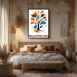 Abstract Motivationalistische Minimalistische Boom Poster