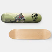Abstract motorfietsen en schedels persoonlijk skateboard (Horizontaal)