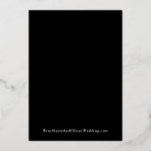 Abstract Mountain Gold op Black Wedding Folie Uitnodiging (Achterkant)