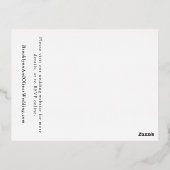 Abstract Mountain Gold op witte bruiloft RSVP Folie Uitnodiging Briefkaart (Achterkant)