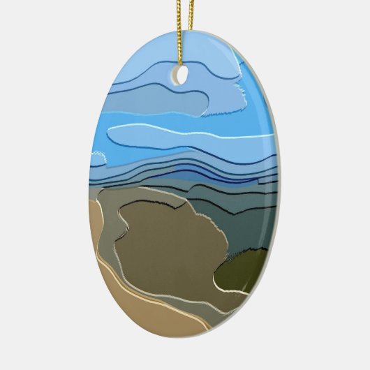 ABSTRACT MOUNTAIN KERAMISCH ORNAMENT (Links)