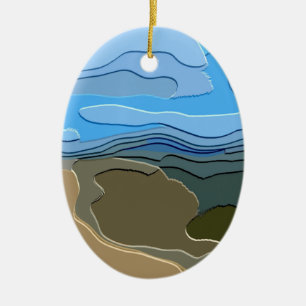 ABSTRACT MOUNTAIN KERAMISCH ORNAMENT