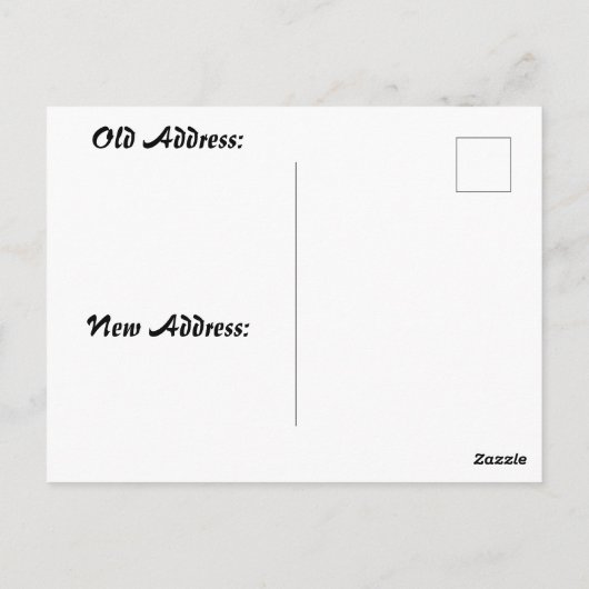 Abstract Mountain Landscape New Address Briefkaart (Achterkant)