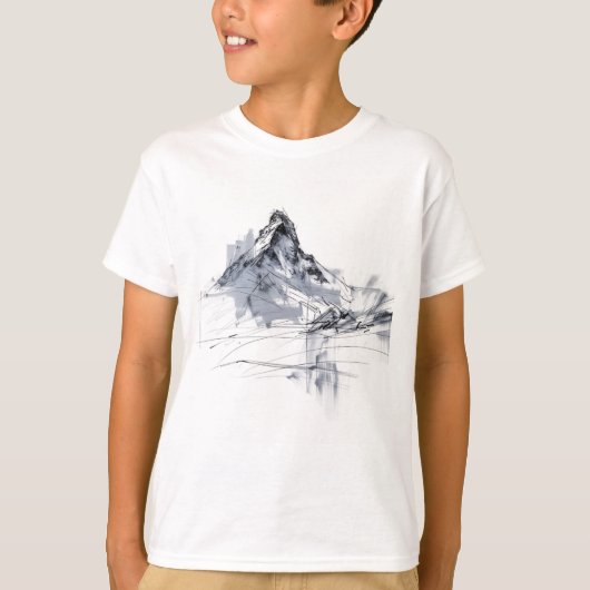 Abstract Mountain Peak  T-shirt (Voorkant)