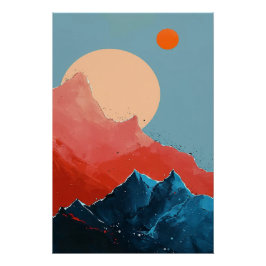 Abstract Mountain Perfect Poster