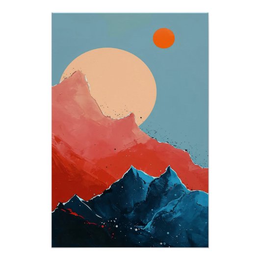 Abstract Mountain Perfect Poster (Voorkant)