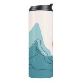 Abstract mountain range landscape, flat scenery ba thermosbeker (Gedraaid links)