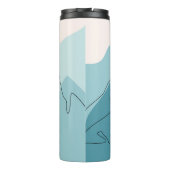 Abstract mountain range landscape, flat scenery ba thermosbeker (Achterkant)