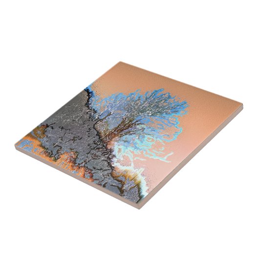 ABSTRACT MOUNTAIN TREE TEGELTJE (Zijkant)