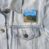 ABSTRACT MOUNTAIN VIERKANTE BUTTON 5,1 CM (In situ)