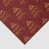 Abstract mousserend goud, Bourgogne kerstboom Tissuepapier (Detail)