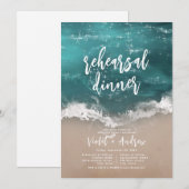 Abstract-mousserend-moody oceaanrepesial Dinner Kaart (Voorkant / Achterkant)
