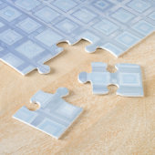 Abstract Mozaïek Blauw: Glanzende Achtergrond Legpuzzel (Zijkant)
