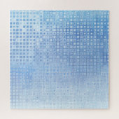 Abstract Mozaïek Blauw: Glanzende Achtergrond Legpuzzel (Horizontaal)