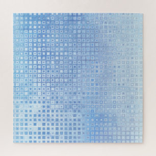 Abstract Mozaïek Blauw: Glanzende Achtergrond Legpuzzel