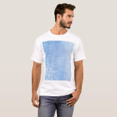 Abstract Mozaïek Blauw: Glanzende Achtergrond T-shirt (Voorkant volledig)