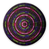 Abstract mozaïek Glas in lood #2 Keramische Knop (Voorkant)