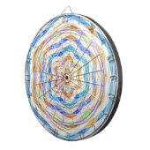 Abstract mozaïek Glas in lood #3 Dartbord (Voorkant Rechts)