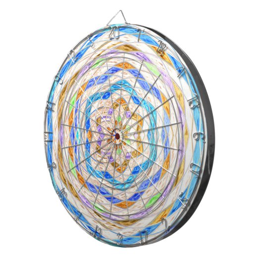 Abstract mozaïek Glas in lood #3 Dartbord (Voorkant Rechts)