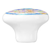 Abstract mozaïek Glas in lood #4 Keramische Knop (Zijkant)