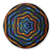 Abstract mozaïek Glas in lood #5 Keramische Knop (Voorkant)