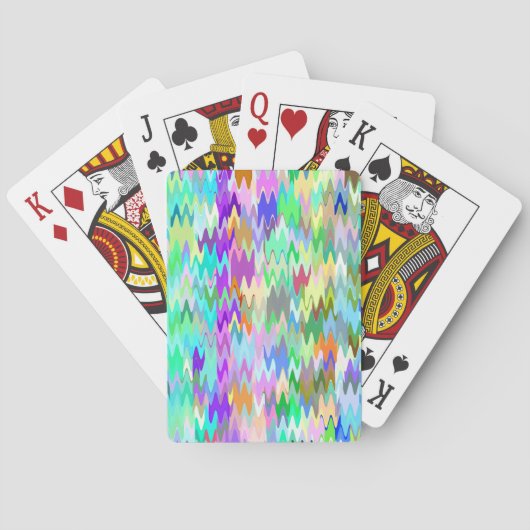 Abstract mozaïek golfpatroon #5 pokerkaarten (Achterkant)