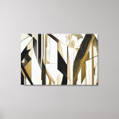 Abstract mozaïek goud en neutraal canvas afdruk (Voorkant)