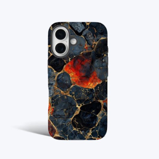 Abstract Mozaïek Gouden Ader Stenen Patroon Case-Mate iPhone Case