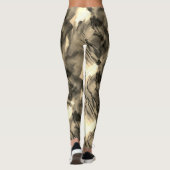 Abstract mozaïek met een schok van tinten leggings (Achterkant)