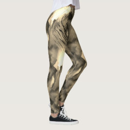 Abstract mozaïek met een schok van tinten leggings