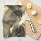 Abstract mozaïek met een schok van tinten theedoek (Quarter Fold)