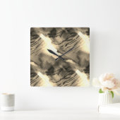 Abstract mozaïek met een schok van tinten vierkante klok (Huis)