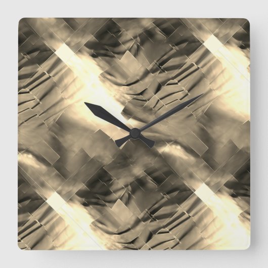 Abstract mozaïek met een schok van tinten vierkante klok (Voorkant)