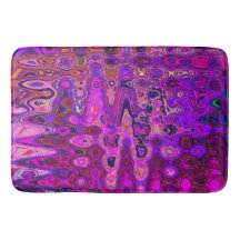 Abstract mozaïek roze en paarse golvende retro